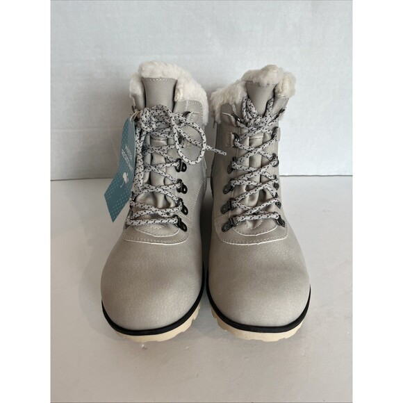 JBU Jambu Women's Blue Creek Water-Resistant Lace-up Booties Stone White Size 10 - Picture 2 of 12